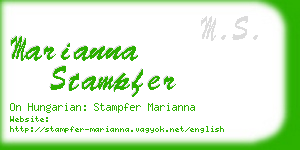 marianna stampfer business card